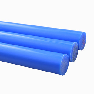 蓝色尼龙棒PE板塑料棒蓝色高分子聚乙烯棒圆柱材料实心棒精密加工