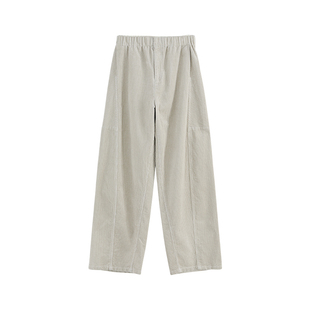 【商场同款】X--MOOM冬季新款复古灯芯绒宽松直筒裤窄版香蕉裤女