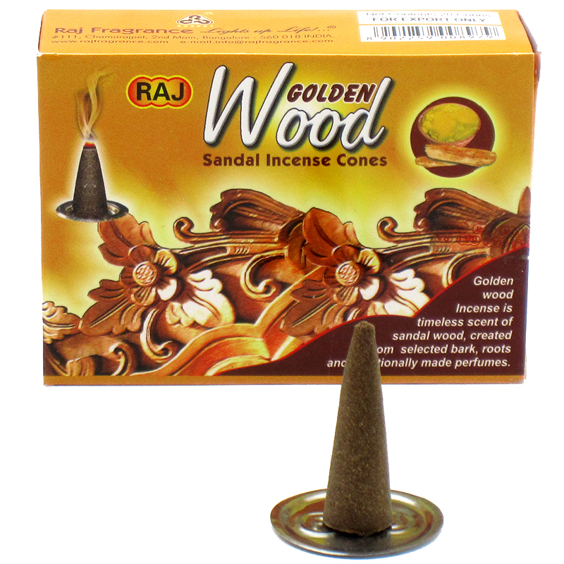 正品RAJ印度进口塔香锥香黄金木檀香薰衣草家用熏香净化空气除味