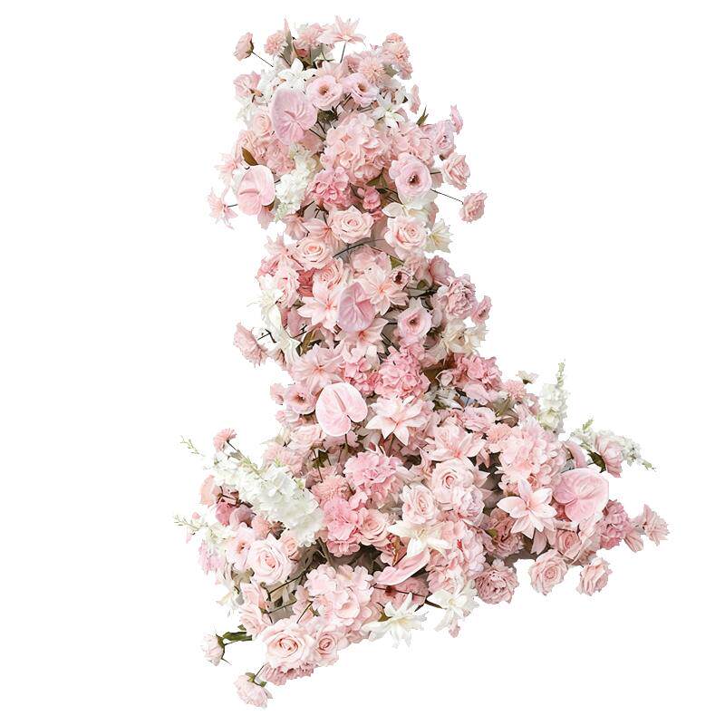 瀑布仿真花玫瑰婚庆摆件酒店绢花瀑布桌花假花生日白色仿真花瀑布