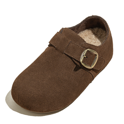 Snowelf冬季加绒保暖厚底勃肯鞋