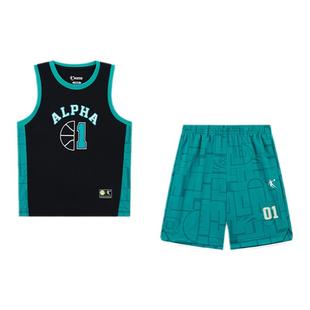 中国乔丹儿童男童套装2024夏季新款速干运动服男孩篮球服夏装童装