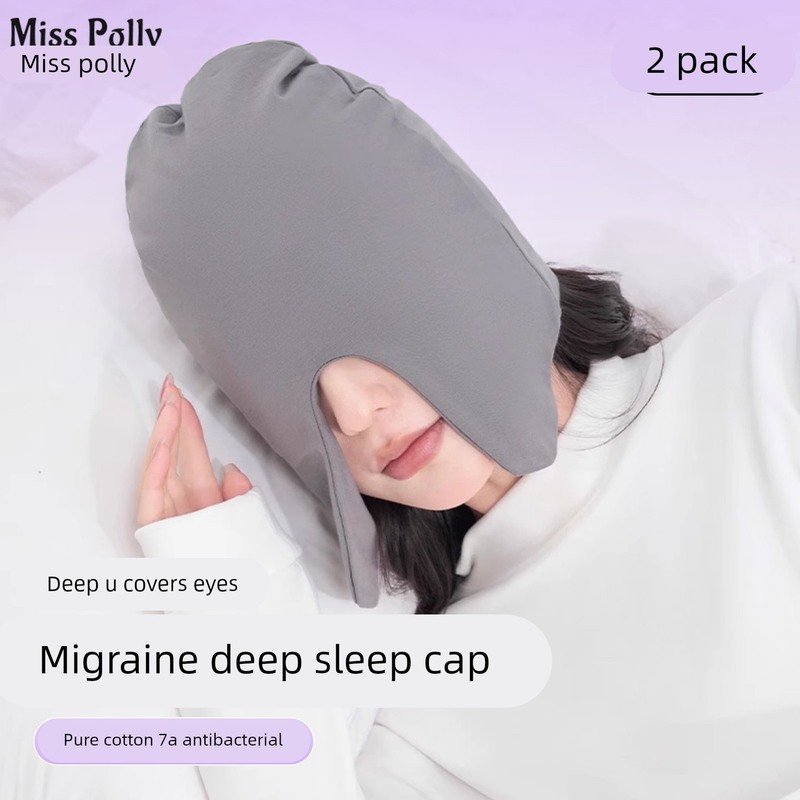偏头痛睡帽睡眠帽子晚上睡觉可戴的产妇孕妇月子帽秋冬纯棉空调房