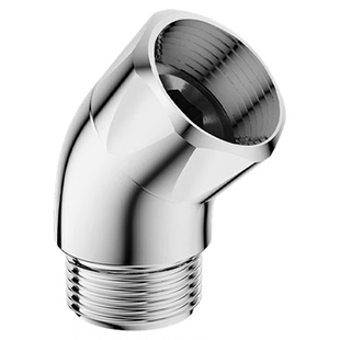 浴缸淋浴顶喷花洒弯头135度转角铜活接手持喷头4分调节弯角接头器