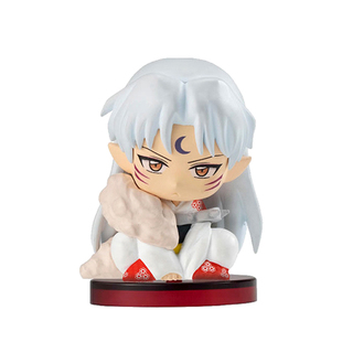 万代正版 犬夜叉坐姿公仔扭蛋玩具 杀生丸摆件 戈薇手办模型 现货