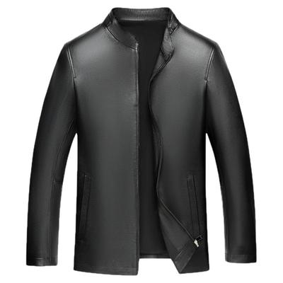 整张头层牛皮夹克立领翻领休闲