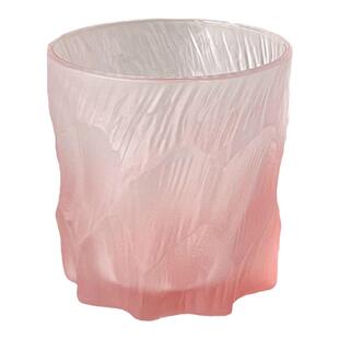 粉色玻璃水杯家用少女心ins风高颜值可爱创意微醺果酒威士忌酒杯