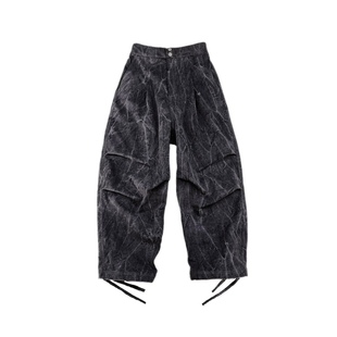 Smith Baggy 防风冬季版480克超厚棉布裂纹水洗做旧 大宽松阔腿裤