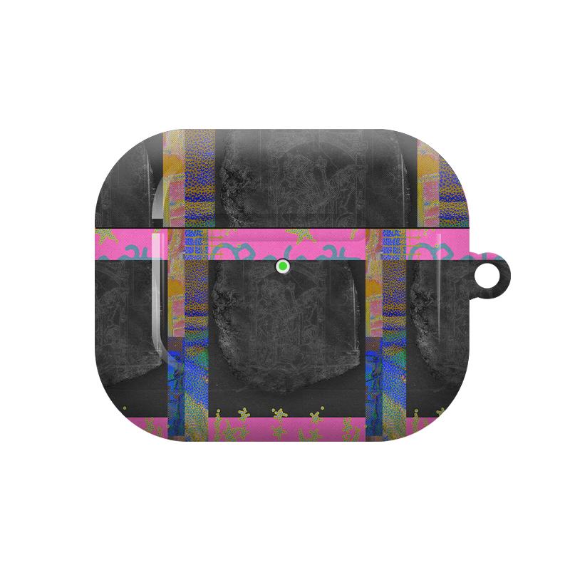 小众复古版画欧美暗黑灰粉简约ins风适用于AirPods3代耳机壳AirPodsPro第二代/一代保护套光面硬壳AirPods4代