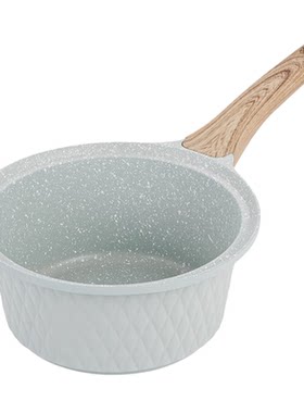 DEBO陶瓷木柄奶锅家用一人食