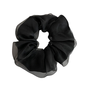 超仙纯色网纱简约森系大肠发圈头饰高级感扎头绳优雅百搭发绳发饰