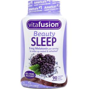【自营】vitafusion美国褪黑素软糖5mg褪黑素软糖90粒睡眠安瓶营养健康，可领10元健康养生优惠券