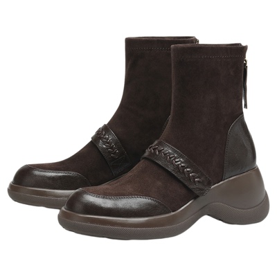 millies妙丽百搭厚底增高马丁靴