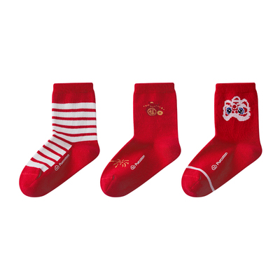 全棉时代儿童袜子新年袜子圣诞袜