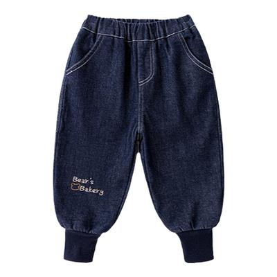 宝宝加绒软牛仔裤儿童秋冬长裤男童裤子女童新款冬装婴幼儿童装潮