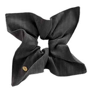 韩版条纹方巾大肠发圈女复古低马尾发绳高级感丸子头扎发头绳发饰