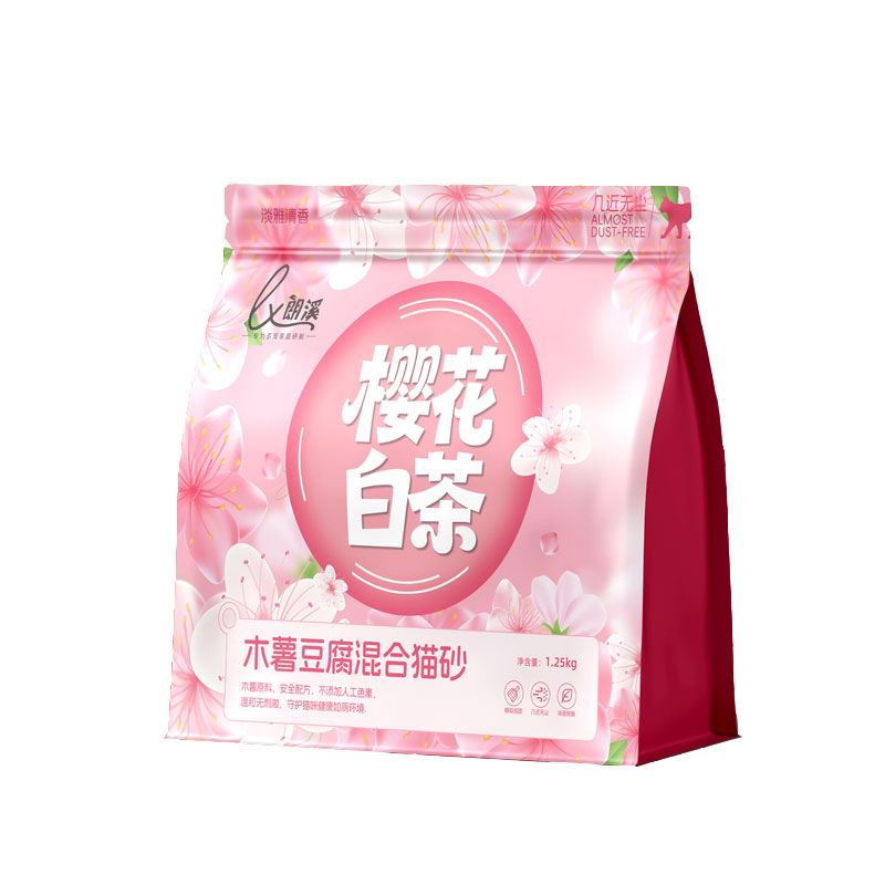 朗溪猫砂豆腐木薯混合除臭无尘结团快成猫幼猫细颗粒不粉化可冲厕