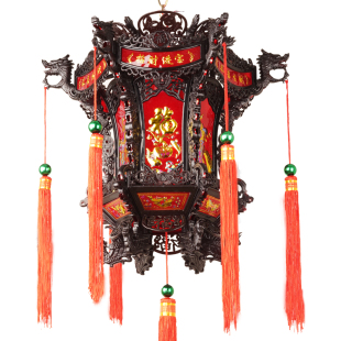 灯笼吊灯中国风仿古中式宫灯led旋转结婚乔迁春节户外阳台小挂饰