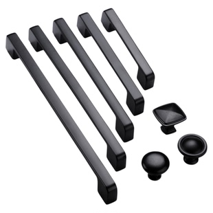 美式现代简约柜门拉手黑色加长衣柜门橱柜鞋柜门把手抽屉单孔手柄