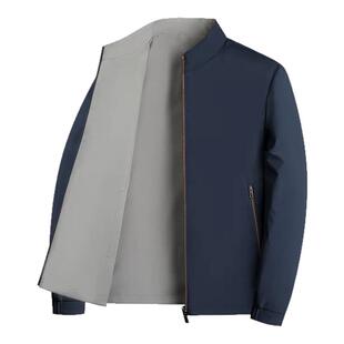 啄木鸟2026男士夹克外套春装新款立领中年人爸爸装休闲商务百搭