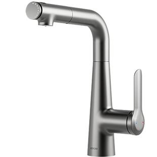 箭牌面盆龙头洗手盆卫生间浴室柜台盆冷热枪灰色抽拉可升降水龙头