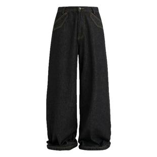 POH RAW DENIMS 蝴蝶袋绣 头层牛皮牌 直筒宽松 明线原牛 牛仔裤