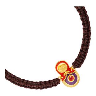 justgold鎮金店partyfun俄罗斯娃娃黄金足金手绳手链1222041Y