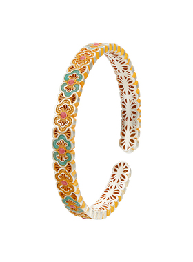 顺庆银楼足银S9999如意诗手镯