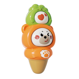 婴儿按压变脸宝宝安抚益智吹口哨训练3-6个月小孩0-1岁按按乐玩具