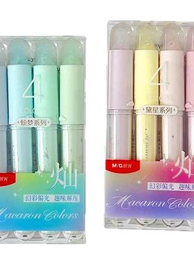 晨光闪耀标记笔爆闪香氛荧光笔