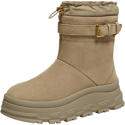 TATA他她雪地靴子冬季鞋子2025新款加绒女鞋厚底短筒靴CHV01DZ5