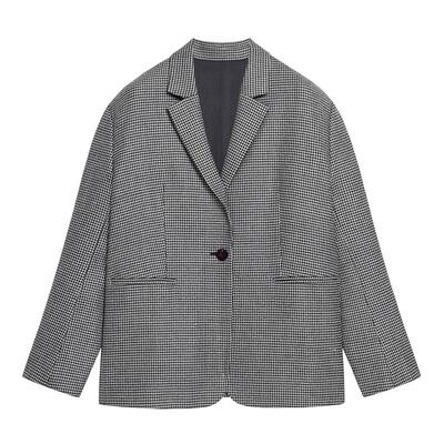blueerdos千鸟格西装外套