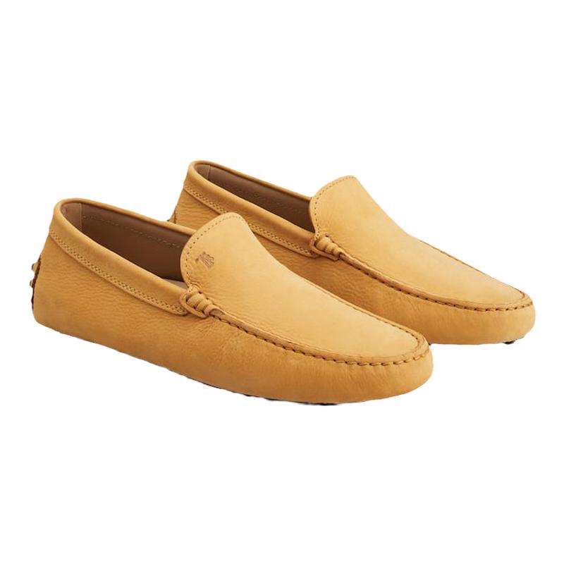 TOD'S/托德斯男鞋黄色磨砂牛皮豆豆鞋底休闲乐福鞋