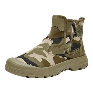 耐磨防滑防护新款高帮军训劳保鞋防水防砸解放鞋轻便防刺工地男鞋