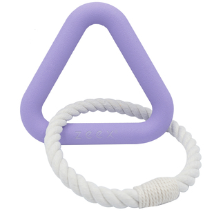 QZee高耐咬拔河洁齿狗玩具磨牙棒zeex绳结环小中大型犬漏食宠物球