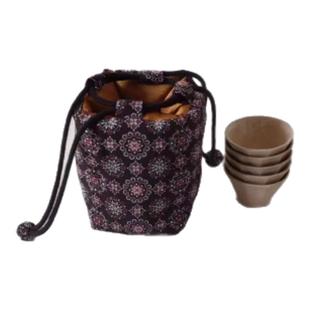 日本纯棉中式主人杯单杯袋公道杯袋便携功夫旅行户外茶具收纳袋