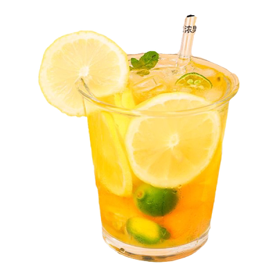 青桔柠檬百香果茶夏日冷泡水果茶