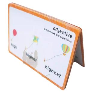 Adjective形容比较级英语闪卡幼儿儿童小学启蒙早教教具单词卡片