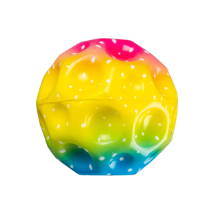 弹力手腕球儿童高弹回力球3-6岁带绳腕带彩色月石球户外视力训练