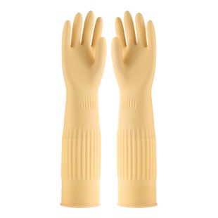 防水耐用橡胶乳胶冬天洗碗洗衣服长手套家务加厚加绒防滑餐饮厨房