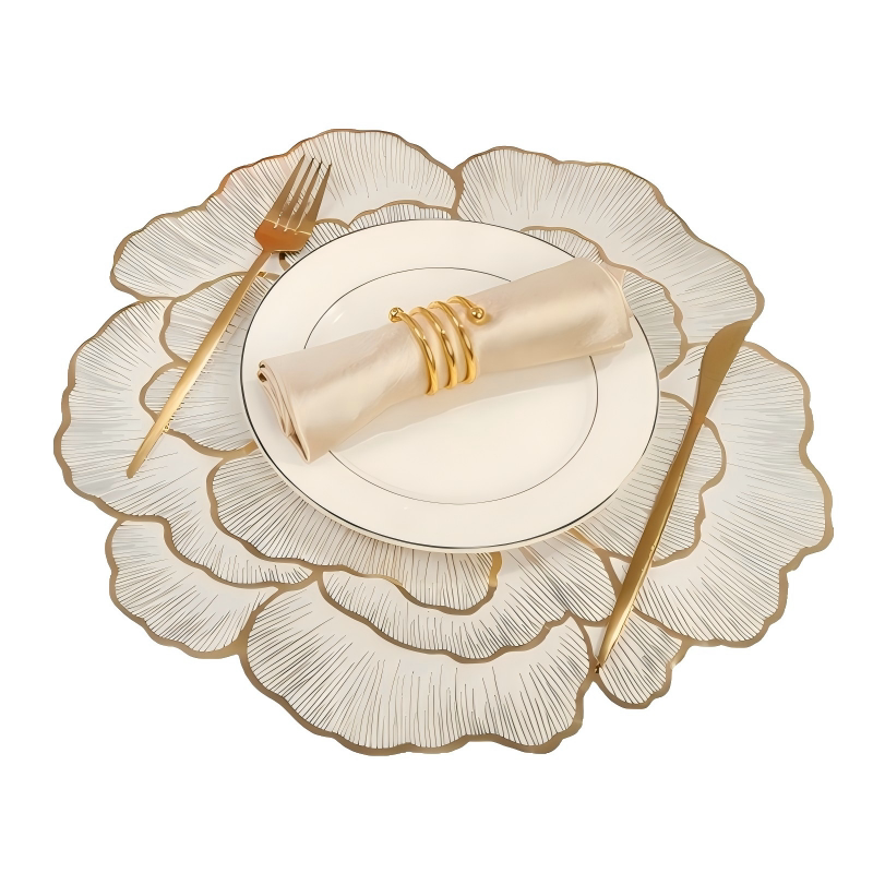 牡丹花荷花创意装饰餐垫花瓶垫碗垫pvc桌垫隔热防滑防烫杯垫餐垫