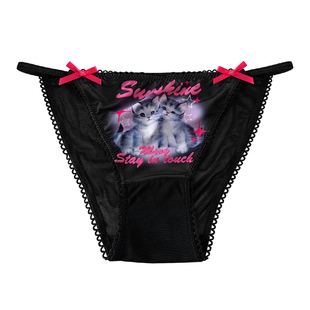 嗲甜小猫 法式性感内裤少女2025新款蝴蝶结低腰纯欲风三角裤