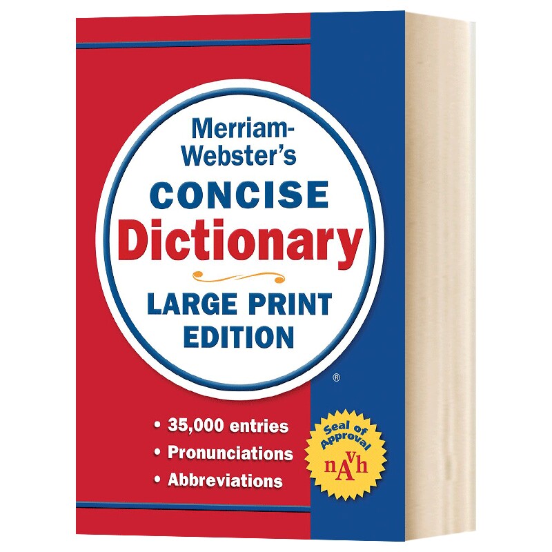 精装 英文原版 Merriam-Webster’s Concise Dictionary Large Print Edition 韦氏简明词典 大字版 英文版 进口原版书籍