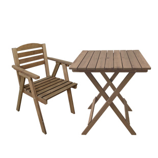 包邮实木可折叠桌靠背椅组合便携家用户外阳台简易小茶几方圆餐桌