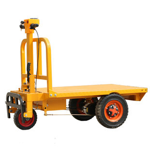 工地电动平板车搬运车三四轮载重搬砖拉沙仓库养殖拉料果园运输