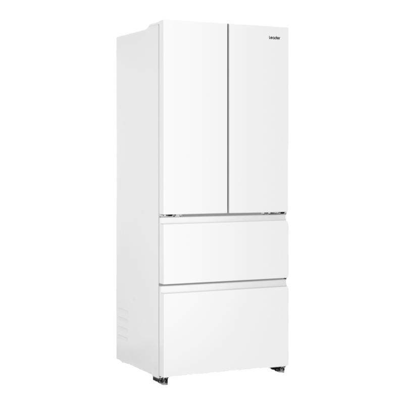 海尔出品统帅416L法式四门70cm宽超薄零嵌白色小户型家用电冰箱