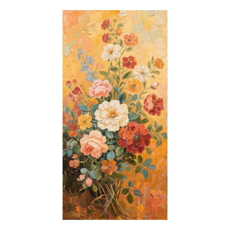 白鹿艺术纯手绘油画繁花似锦花卉