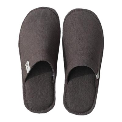 办公室拖鞋男士春秋季室内透气亚麻布高端拖鞋女便携软底轻便舒适