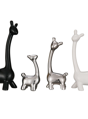 一家四口小鹿摆件家居饰品电视柜酒柜装饰轻奢高档高级客厅玄关