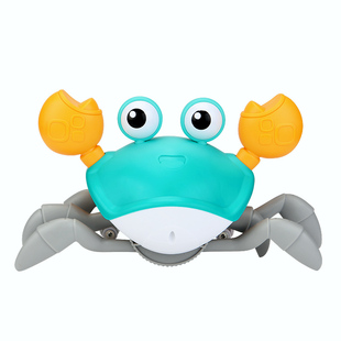 自动感应逃跑螃蟹防抓到会走路会爬横行螃蟹宝宝儿童爬行益智玩具